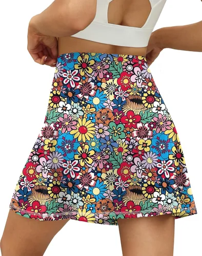 Vista 4 de LouKeith Faldas de tenis para mujer, plisadas, cruzadas, de cintura alta, atléticas, para entrenamiento, golf, faldas con bolsillos cortos