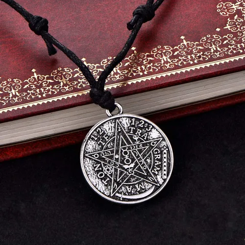 Vista 2 de STARCHENIE Nordic Viking Necklace Battle AxeTriple MoonOwl GoddessTetragrammaton Pentagram Pendant Talisman Amulet Jewelry