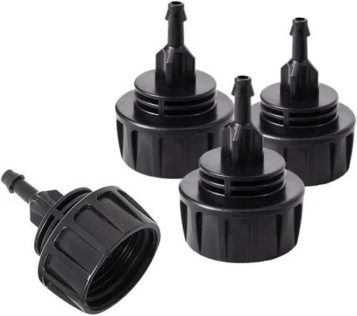 Vista 7 de Hooshing 4 tubos de riego por goteo de 1/2 pulgada a grifo, adaptador de manguera de jardín de 3/4 a 1/2 pulgadas, adaptador de manguera de riego