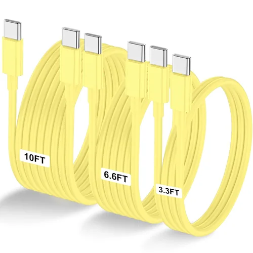 Vista 9 de LOFPYE Paquete de 3 cables USB C a USB C de 1 pie y 60 W, cable de carga rápida tipo C para iPhone Air 17 16e 16 15 Pro Plus Pro Max, para Galaxy
