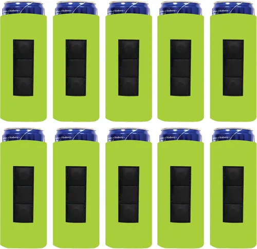 Vista 34 de QualityPerfection Funda magnética delgada para enfriar latas, cerveza/energía, 3 imanes vs 2 imanes, industria estándar, 12 onzas, tamaño delgado