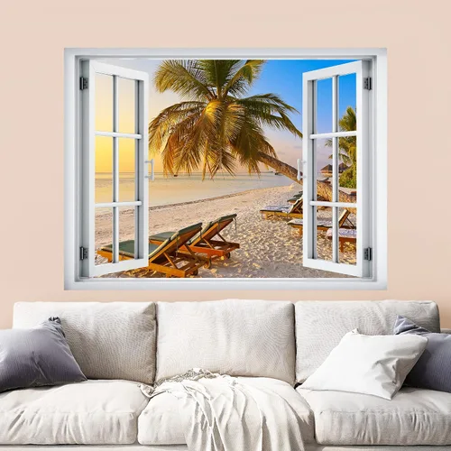 Vista 23 de wall26 Mural de pared extraíble de playa y mar tropical, 24 x 32 pulgadas