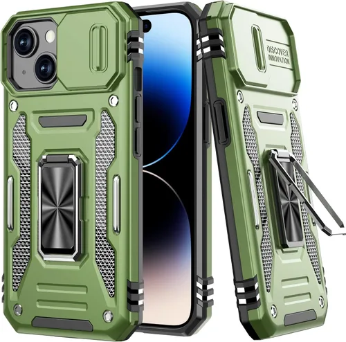 Vista 14 de Funda para iPhone 13 Pro con protector de pantalla, cristal transparente, antiamarillo, acrílico resistente, funda protectora de grado militar