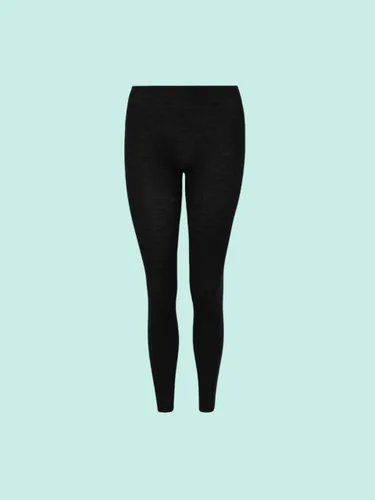 Vista 3 de Leggings de lana y seda acanalados con borde de lechuga para mujer 3449