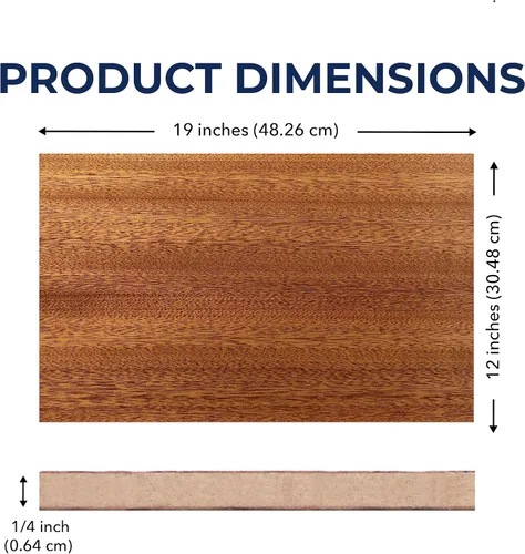 Vista 2 de Caoba 0.236 pulgadas 1/4ª pulgada, 12 x 19 pulgadas, acabado premium de dos caras con núcleo de MDF, listo para Glowforge Nuez, cereza, arce
