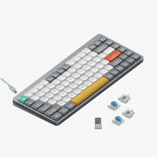 Vista 20 de NuPhy Air75 V2 Teclado mecánico portátil de 75% de bajo perfil, teclado inalámbrico, compatible con Bluetooth/2.4G/USB-C, teclados RGB Bluetooth
