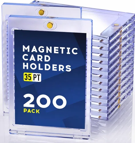 Vista 8 de Basthalan Tarjetero magnético de 200ct, 35pt delgado titular de la tarjeta
