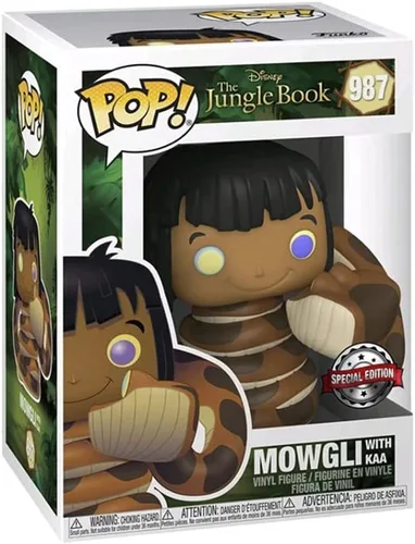 Vista 3 de Funko Pop! The Jungle Book: Mowgli con figura de vinilo Kaa – Edición especial exclusiva
