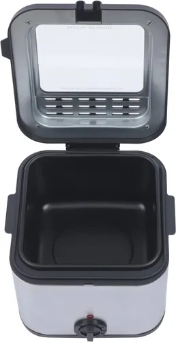 Vista 6 de Freidora profunda, freidora eléctrica con cesta, freidoras de grasa profunda de 2.5L/2.64 cuartos de galón con control de temperatura, 110 V 1000 W