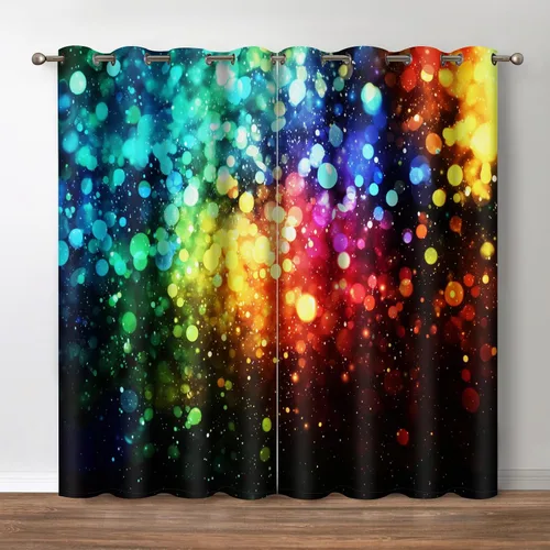 Vista 30 de Jekeno Cortinas blancas y negras para ventana, diseño moderno de ladrillo abstracto en 3D, cubos futuristas, geométricos, cuadros, bolsillo