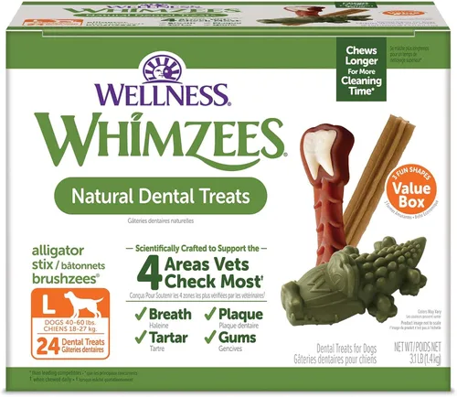 Vista 15 de Wellness WHIMZEES Value Pack - Golosinas dentales naturales para perros, masticables, refresca el aliento, tamaño extragrande, caja de 64 onzas, 15