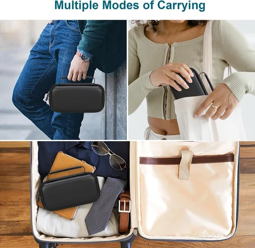 Vista 3 de Canboc Estuche de transporte de viaje para inhalador de asma, espaciador de mano para adultos y niños, máscaras, estuche rígido para inhaladores