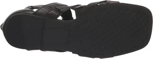 Vista 4 de Aerosoles Sandalias planas Harper para mujer, Cuero negro