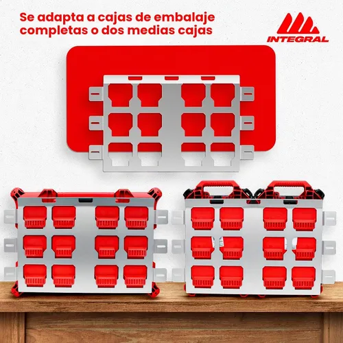 Vista 3 de Integral Placa de montaje compatible con Milwaukee Packout - Placa base de aluminio para embalaje (placa completa)
