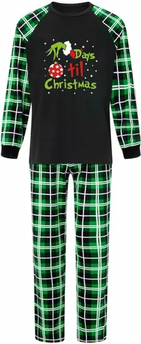 Vista 3 de VS&LLWQ Pijamas de Navidad a juego para la familia, pijamas de Navidad para la familia, pijamas de elfo, juego de pijamas de Navidad para las fiestas