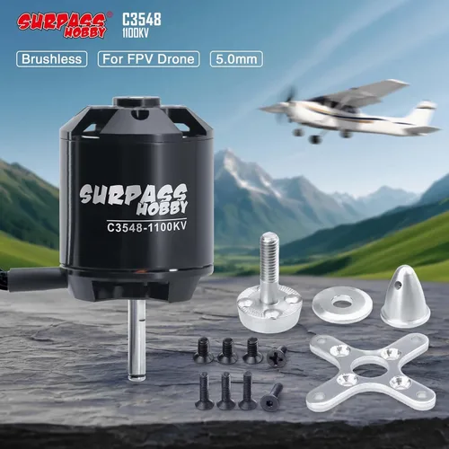 Vista 2 de Surpass C3548 1100KV Motor sin escobillas para aviones RC Ala fija