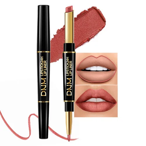 Vista 22 de Kaely Kit de Delineador de Labios Rojo y Lápiz Labial 2 en 1 para Mujeres, Kit de Labios Mate con Delineador de Labios, Tinte de Labios de Larga 01