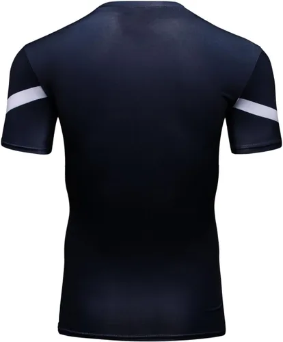 Vista 3 de Red Plume Camiseta deportiva de compresión para hombre, serie Super-Hero