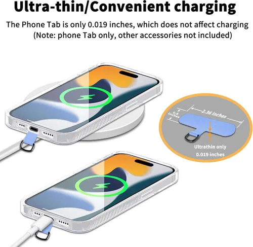 Vista 3 de TACOMEGE Pestaña de correa de teléfono para iPhone, parche de cordón para teléfono celular, pieza de repuesto de correa de teléfono para todas