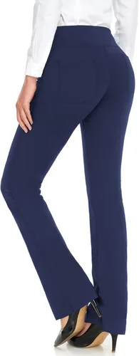 Vista 30 de Safort Pantalones de yoga con entrepierna de 28" 30" 32" 34"más amplios en la parte inferior para botas altas, 4 bolsillos, UPF50+