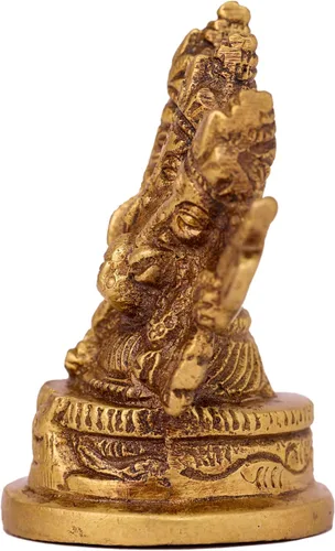 Vista 3 de GURU JEE™ Estatua de latón Panchmukhi Lord Ganesha Idol 5 Caras Ganesh Ji Cinco cabezas Ganpati Bappa Murti para regalos Puja Mandir Temple Showpiece