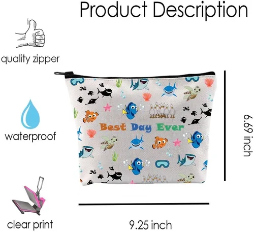 Vista 3 de Nemo Dory - Bolsa de maquillaje cosmética para los fans de Nemo Dory, Bolso Fish N, M