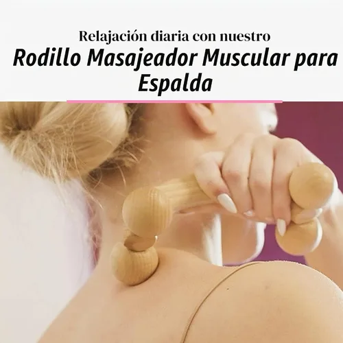 Vista 8 de tuuli Accesorios - Masajeador de espalda con rodillos de bola suaves, rodillo de espalda multifuncional, masajeador de cuello, alivia la tensión