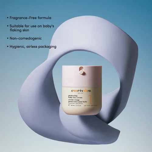 Vista 3 de Evereden Crema facial protectora para bebés (1.7 onzas líquidas): Crema de gel para bebés No.1 - Hidratante facial nutritivo para pieles normales