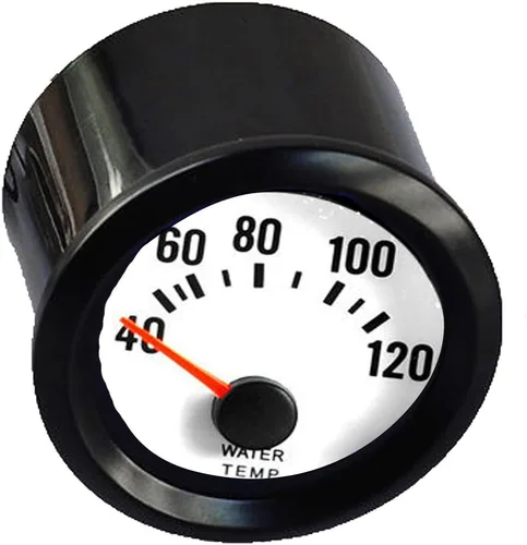 Vista 5 de Etopars Coche Motor Vehículo Negro Cara 2 "2.047 in Puntero Agua Temp Temperautre Gauge Meter Luz LED