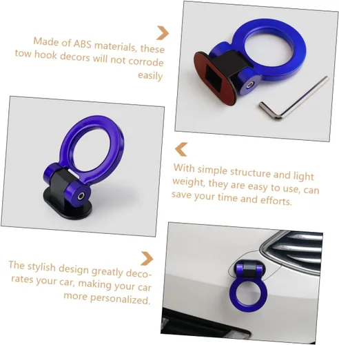 Vista 4 de Gancho de remolque resistente para accesorios de enganche, pegatina de remolque, parachoques trasero, decoración de gancho de remolque, material ABS