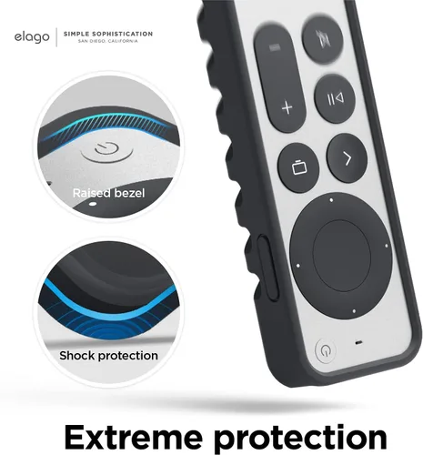 Vista 3 de elago Funda protectora R3 para Apple TV 4K Siri Remote 3ª y 2ª generación Negro