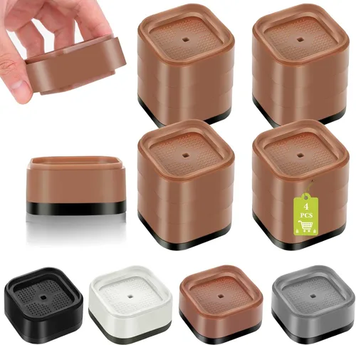 Vista 23 de Paquete de 12 elevadores de muebles de 1, 2 o 3 pulgadas, elevadores de cama ajustables resistentes para mesa, escritorio, sofá, silla, gabinete