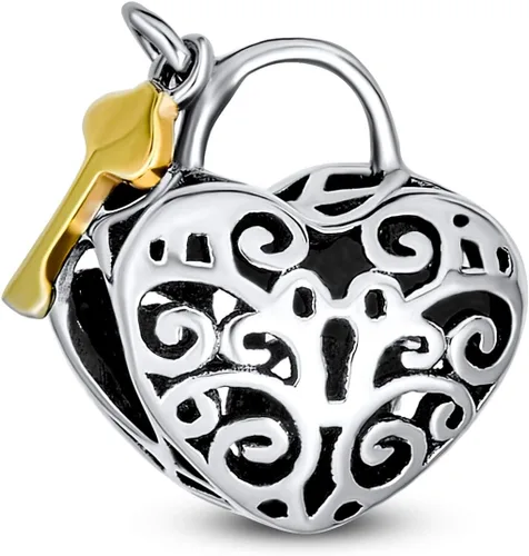 Vista 5 de Love Couples Words Saying Just Married Together Forever - Abalorio de corazón rojo para mujeres, adolescentes y esposas, plata de ley 925, se adapta