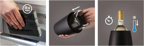 Vista 7 de Vacu Vin Rapid Ice – Enfriador de vino elegante – Negro, negro, Negro