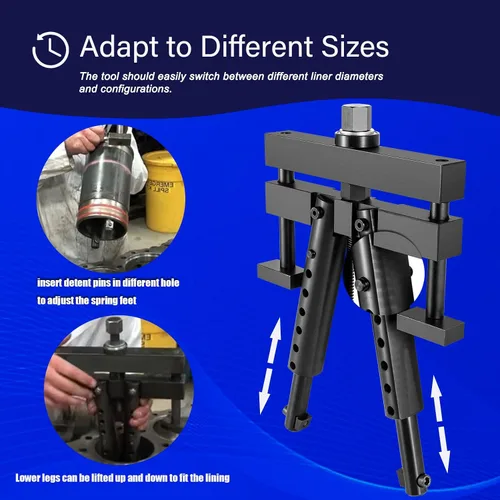 Vista 7 de Extractor de revestimiento de cilindro universal PT-6400-C y PT-6410-5 Kit de conversión ZTSE2536, herramienta de extracción de manguitos de motor