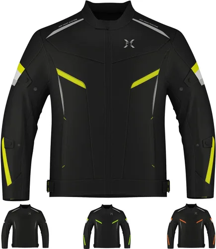 Vista 7 de FTX Chaqueta de motocicleta para hombre, armadura de equipo de protección de cuerpo completo, chaqueta de motocicleta de tela textil Cordura