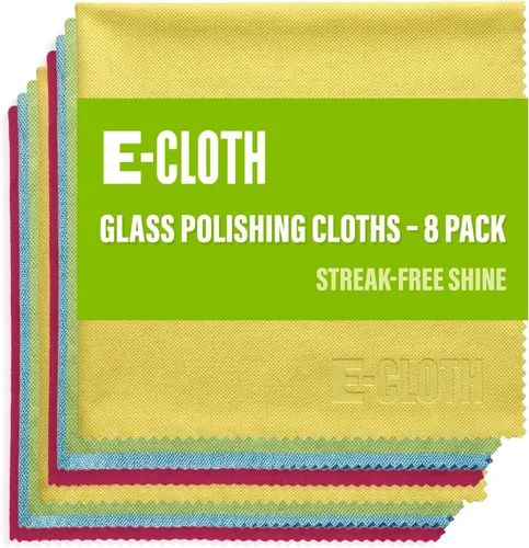 Vista 27 de E-Cloth - Paños para vidrio y pulido, limpiador de vidrio de microfibra premium, ideal para ventanas, vidrio y espejos, lavable y reutilizable