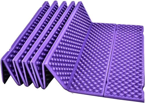 Vista 11 de Luqeeg Alfombrilla de espuma ultraligera para dormir, impermeable para camping, espuma al aire libre, alfombra de camping plegable para playa