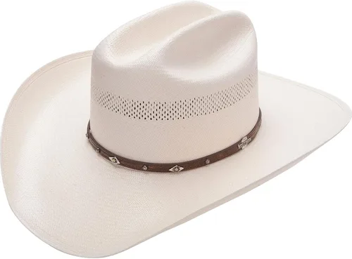Vista 2 de Stetson Lobo 10X - Sombrero de vaquero con banda de ventilación para hombre, Straw