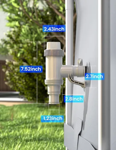 Vista 7 de POOLHACKER [Patentado] Válvula de émbolo Plus con adaptador de manguera de piscina y soporte de tubería de piscina, accesorios de piezas de repuesto