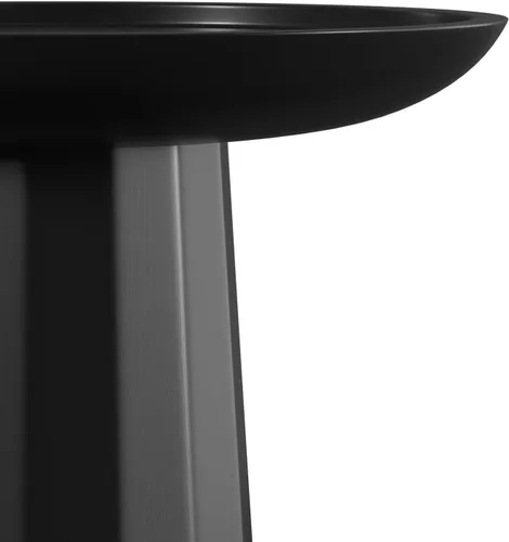 Vista 5 de SIMPLIHOME Dayton - Mesa auxiliar redonda contemporánea de madera maciza de mango de 13 pulgadas de ancho en negro, completamente ensamblada