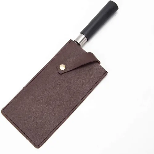 Vista 7 de Funda de cuero Crazy Horse, fundas universales para cuchillos de carne, protectores de bordes impermeables para cuchillos de chef, protectores