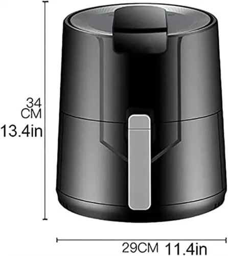 Vista 7 de Freidora de aire de 5.8 cuartos de galón, horno freidora de aire, horno caliente eléctrico sin aceite, 6 funciones de cocción, pantalla táctil