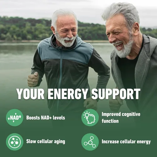 Vista 6 de Airboy Suplemento NAD+, ribósido liposomal de nicotinamida 900 mg con resveratrol y quercetina, alternativa al suplemento NMN, probado por terceros