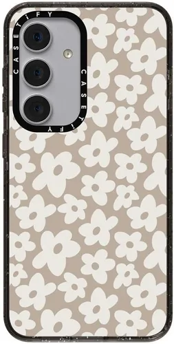 Vista 221 de CASETiFY Funda de impacto para Galaxy S22+ - Adhesivo Aries Moross, color negro transparente