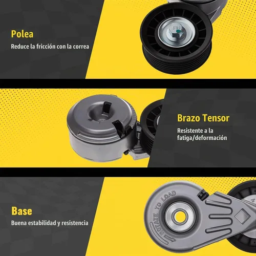 Vista 5 de TUCAREST 38102 (Para 4.0L) Juego de Polea Tensora de Correa de Accesorios Compatible con 1993-2000 Fo-rd Explorer, 94-00 Ranger, 1996-1997 Aerostar