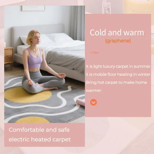 Vista 7 de Electric Heating Carpet Pad,Adjustable Temperature Heated Floor Mat with Auto Shut Off,Electric Heated Large Area Rug with Timerfor Living Room