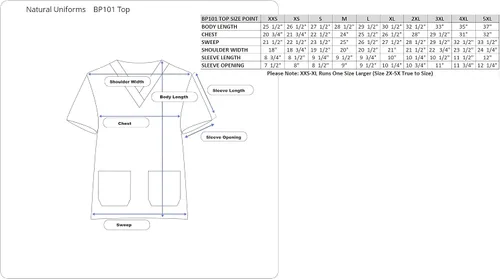 Vista 4 de Natural Uniforms Conjunto de ropa quirúrgica unisex (conjunto de ropa de trabajo estándar)