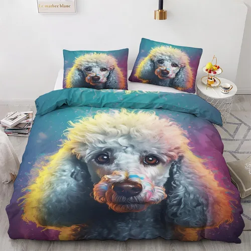 Vista 29 de Funda de edredón abstracta tamaño individual Juego de ropa de cama de arte colorido 2 piezas Funda de edredón con patrón de microfibra suave