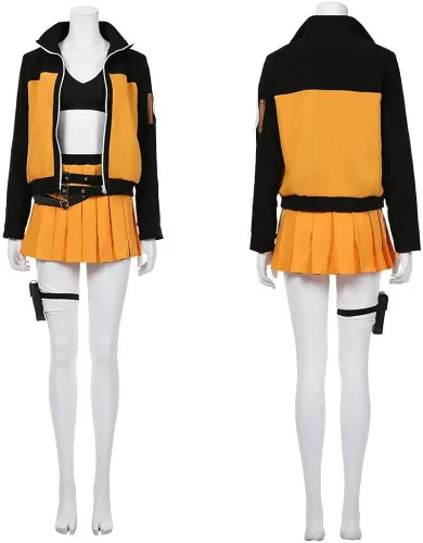 Vista 4 de Uzumaki - Disfraz de kimono con diadema vestido de Halloween para mujer